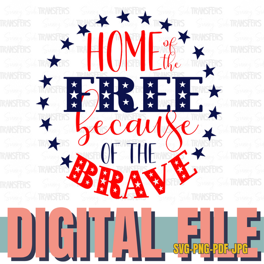 Home of the Free Round Digital Download
