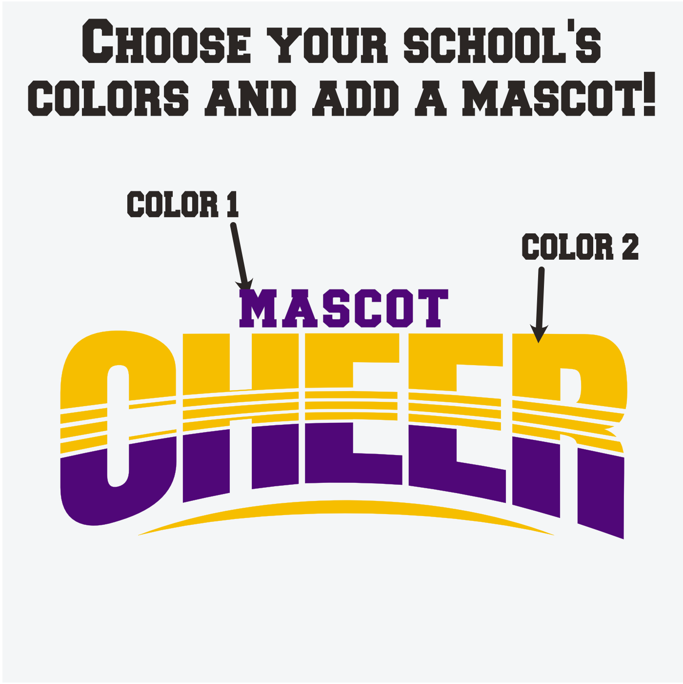 Personalized Mascot Cheer Sublimation Transfer