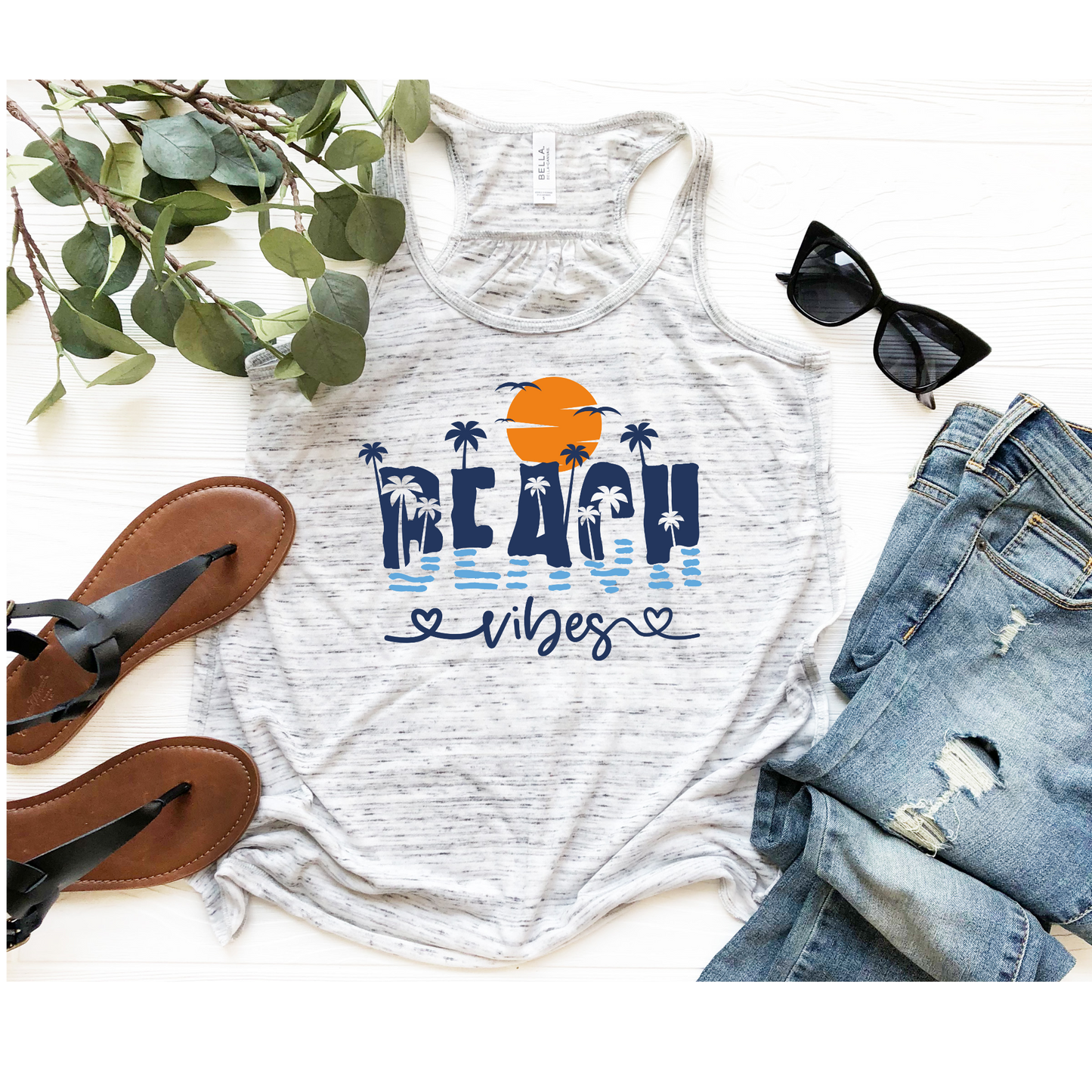 beach vibes sublimation transfer