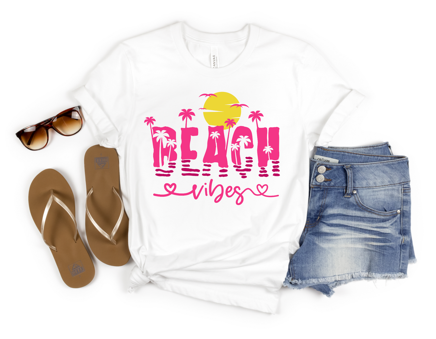 beach vibes sublimation transfer