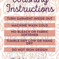 Burgundy Leaf Washing Instructions Digital Download