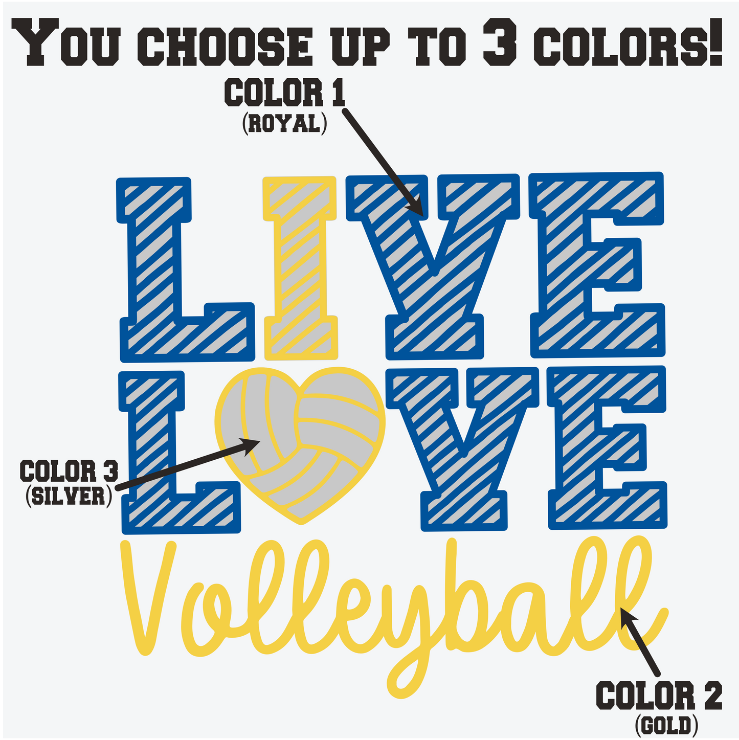 Live Love Volleyball HTV Transfer