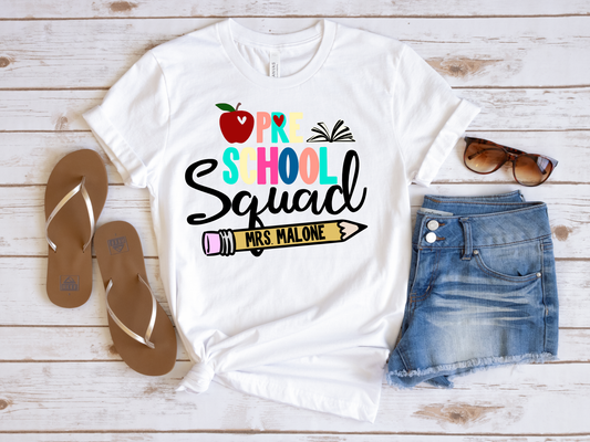 Colorful Pre School Squad Transfer