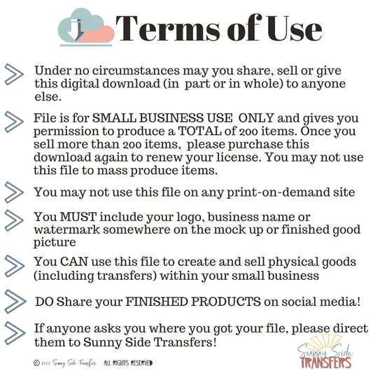 Digital Download terms