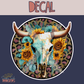 Cow skull decal
