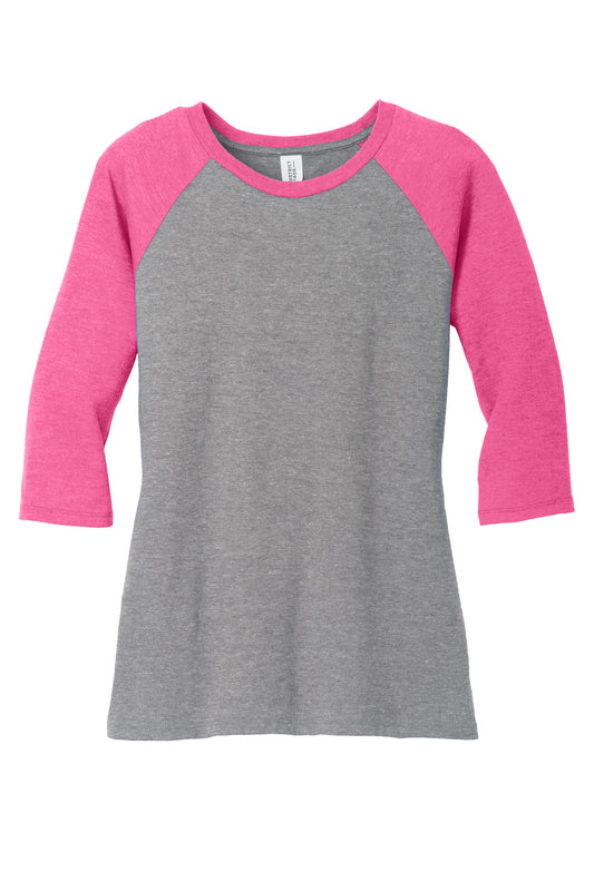 District Pink/grey raglan