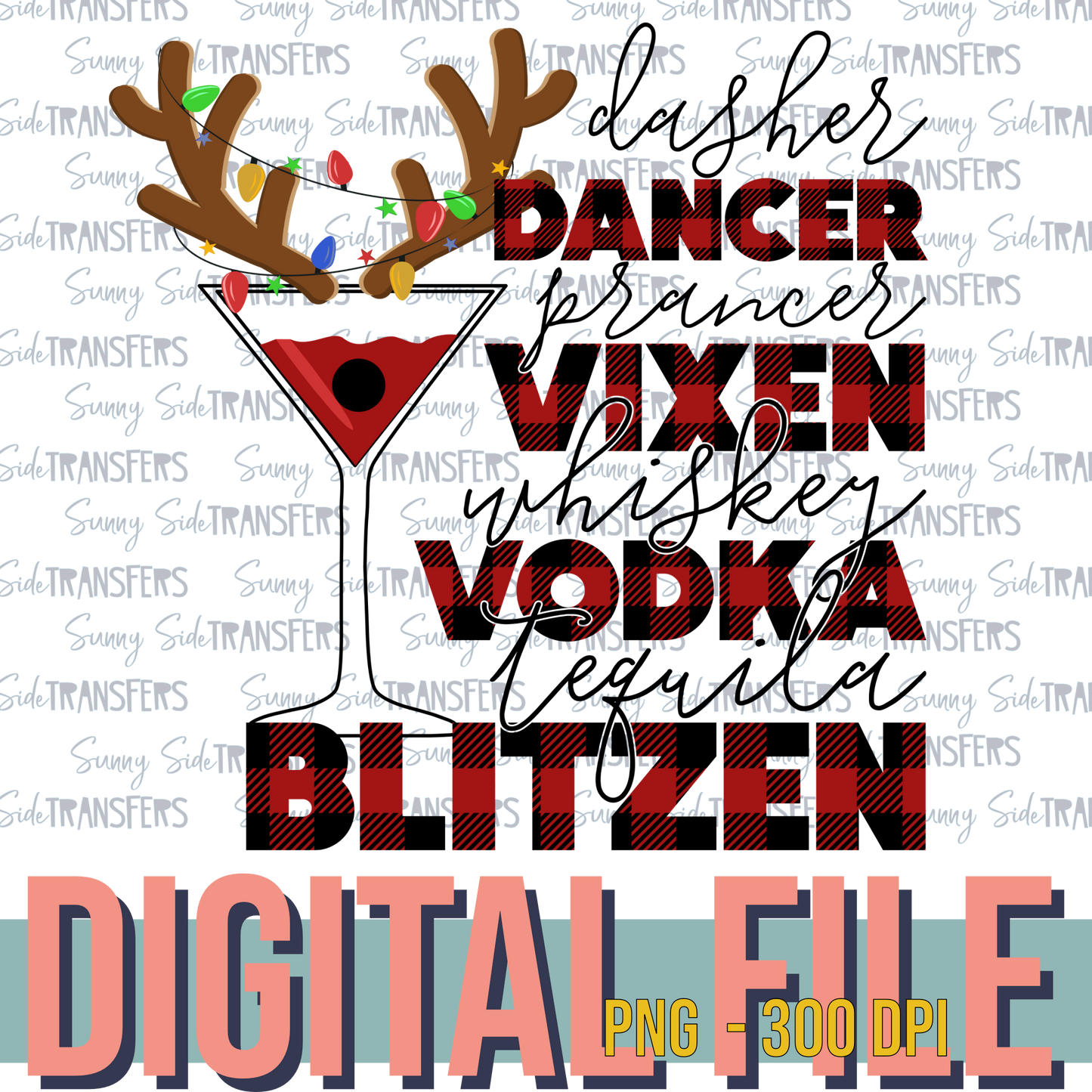 Drunk Reindeers Funny Christmas PNG