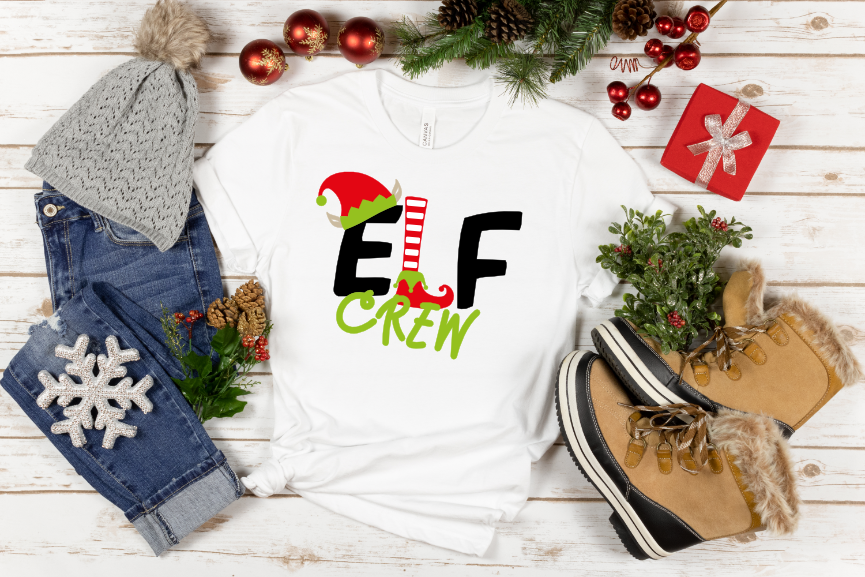 Elf Crew Christmas HTV Transfer