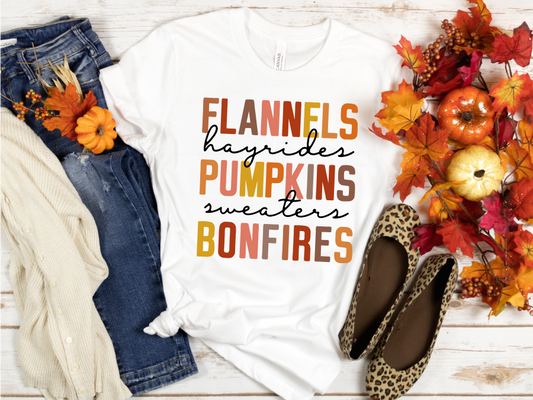 Flannels Hayrides Fall Sublimation Transfer