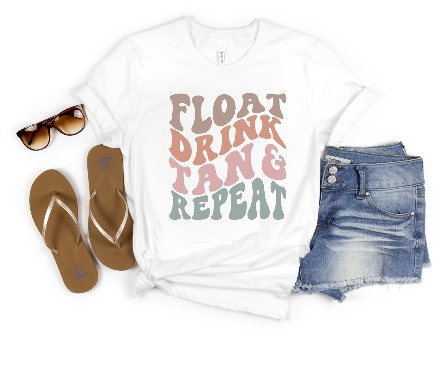 Float Drink Tan & Repeat HTV Transfer for Sumer