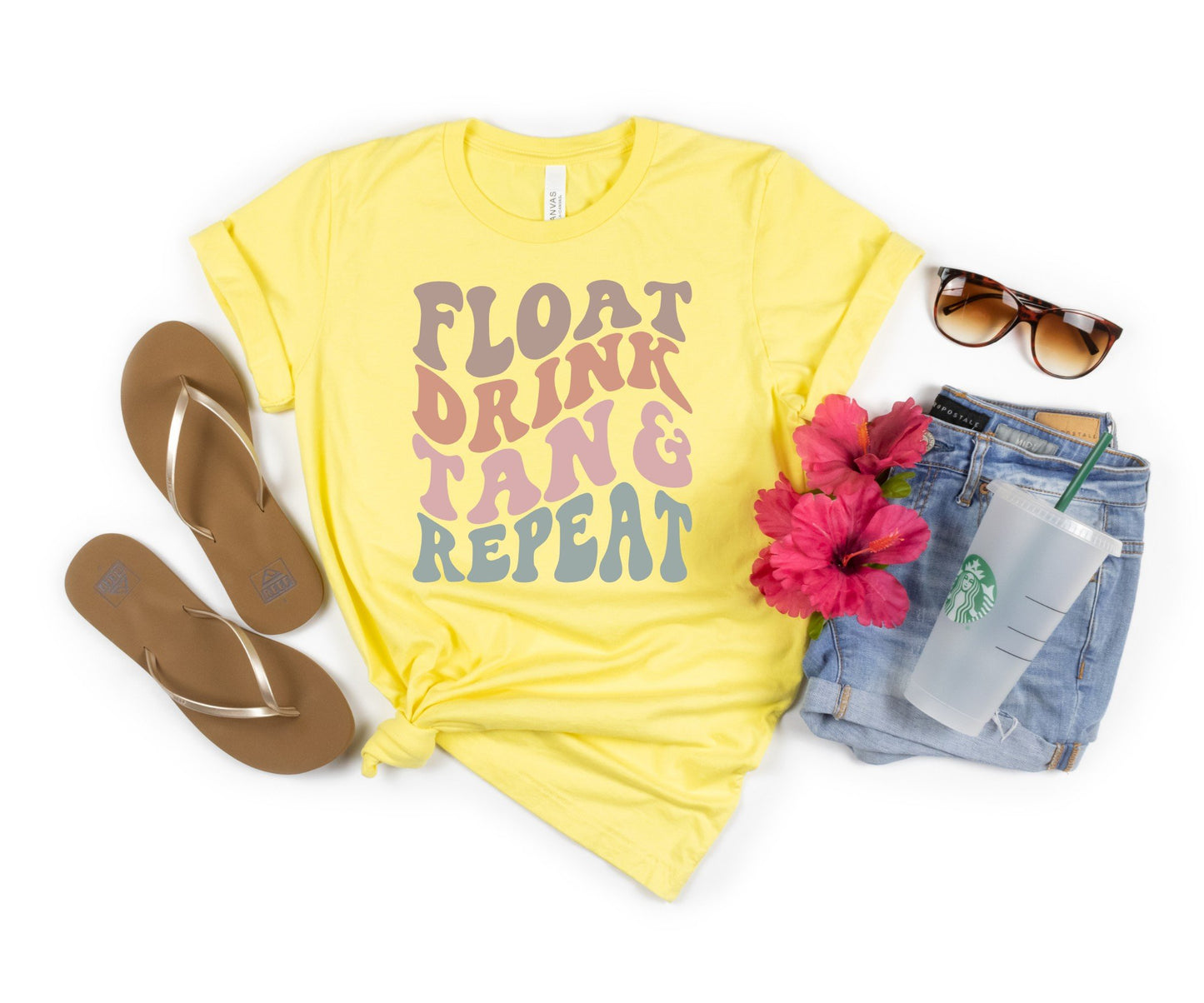 Float Drink Tan & Repeat HTV Transfer for Sumer