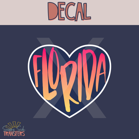 Florida Heart Decal