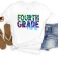 Fourth Grade Vibes HTV Transfer Colorful Leopard