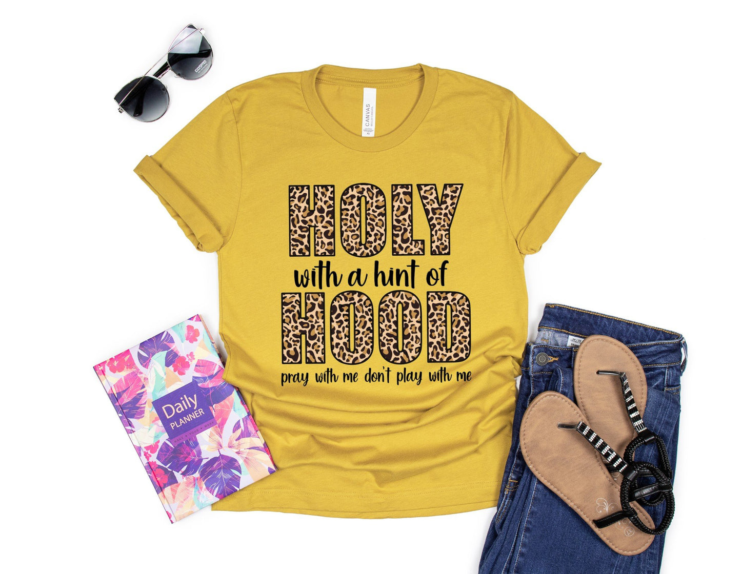 Holy With a Hint of Hood HTV Transfer, Leopard Transfer
