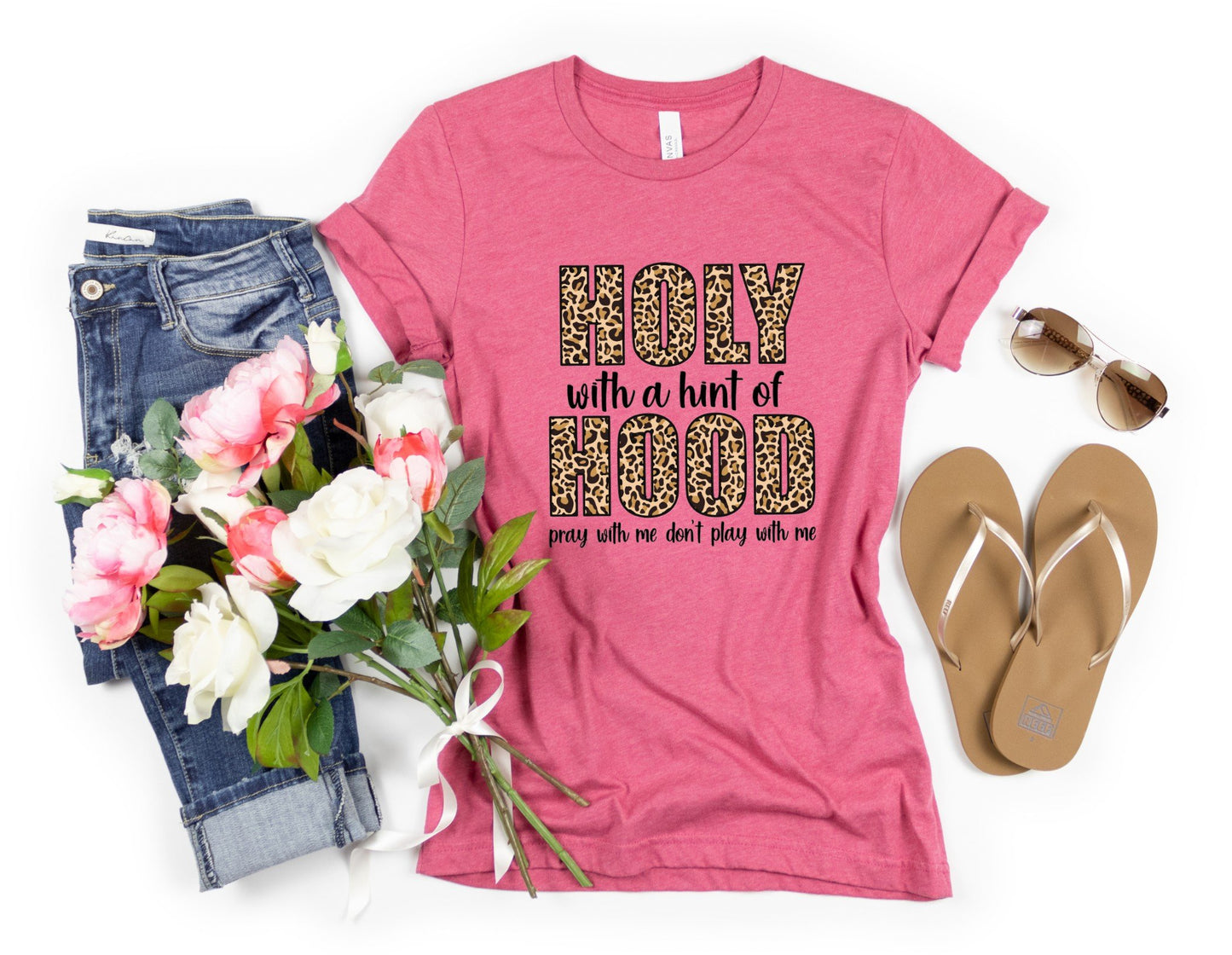 Holy With a Hint of Hood HTV Transfer, Leopard Transfer