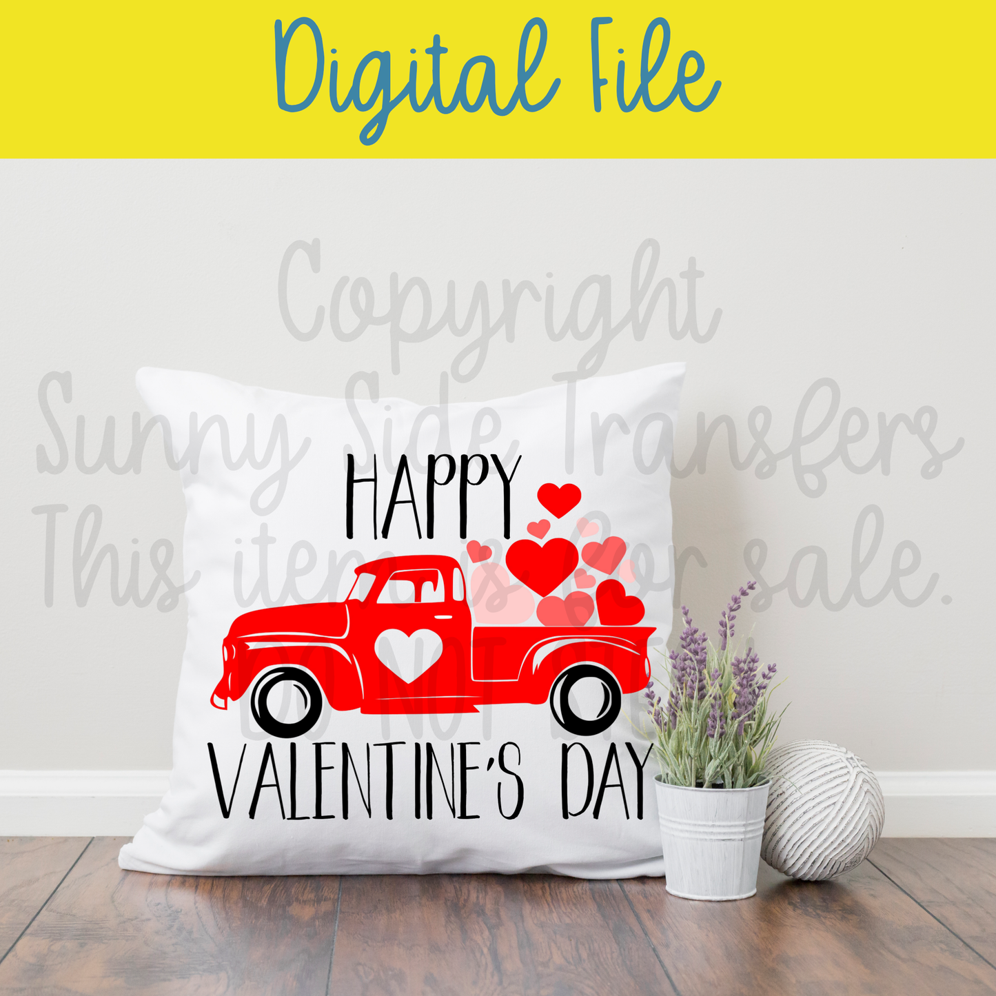 red truck valentine's day svg