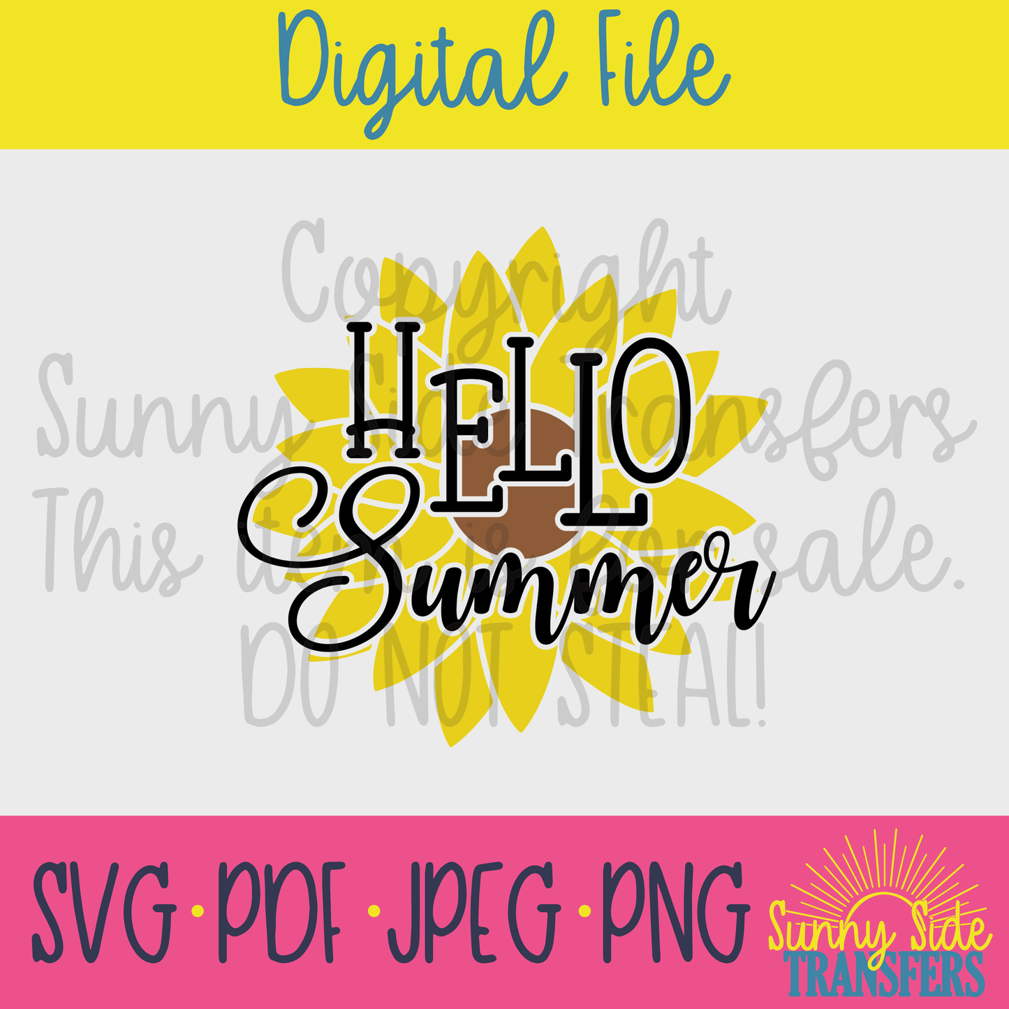 sunflower summer svg