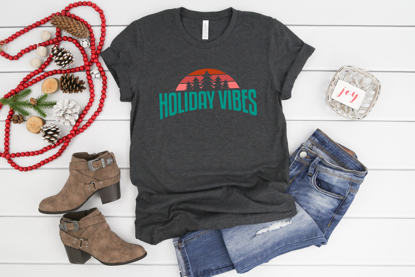 Holiday Vibes HTV Transfer