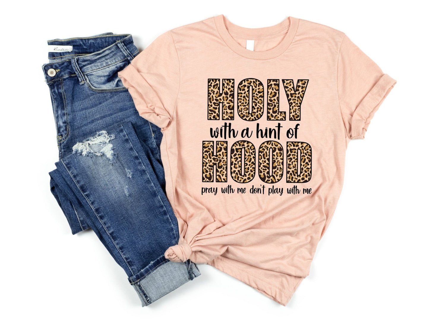 Holy With a Hint of Hood HTV Transfer, Leopard Transfer