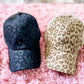 Monotone Leopard Criss Cross Hat