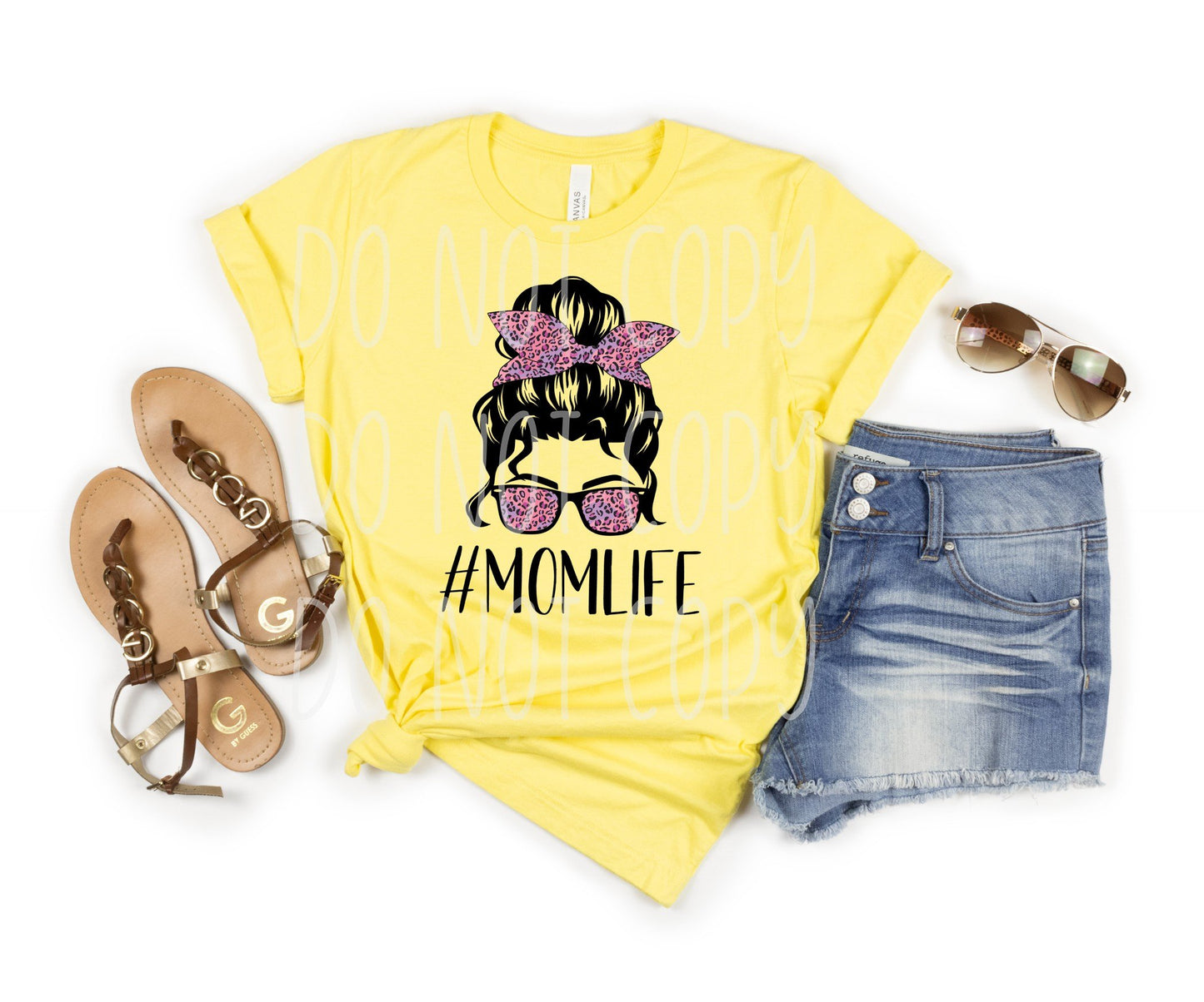 Pink Leopard Momlife HTV Transfer