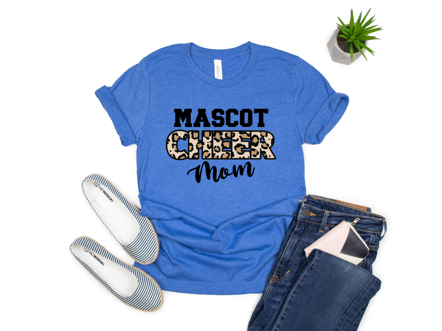 Personalized Leopard Cheer HTV Transfer