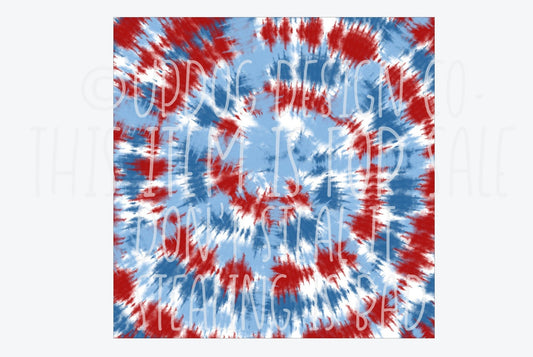 Americana Tie Dye #139 SUBLIMATION Pattern Sheet 12x12"
