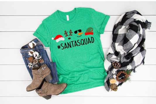 Santa Squad Christmas HTV Transfer