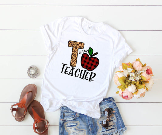 T is for Teacher Transfer Full Color HTV
