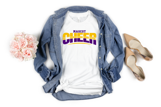 Cheer HTV Transfer Personalized with Your School's Mascot