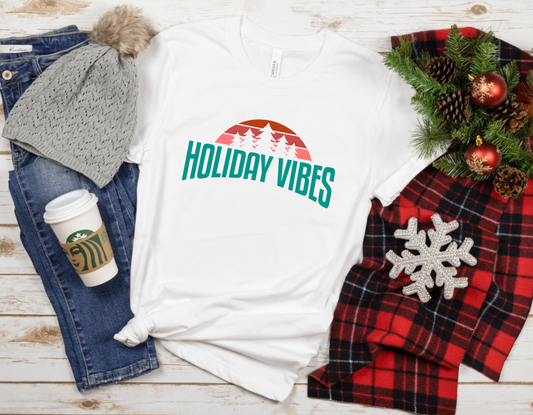 holiday vibes sublimation transfer