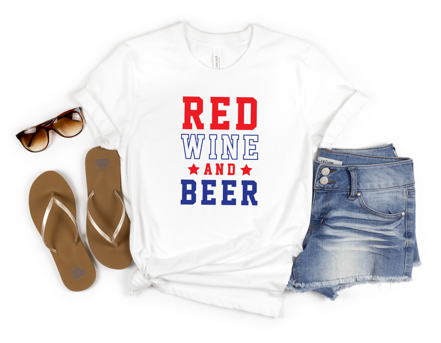 Red Wine and Beer HTV Transfer