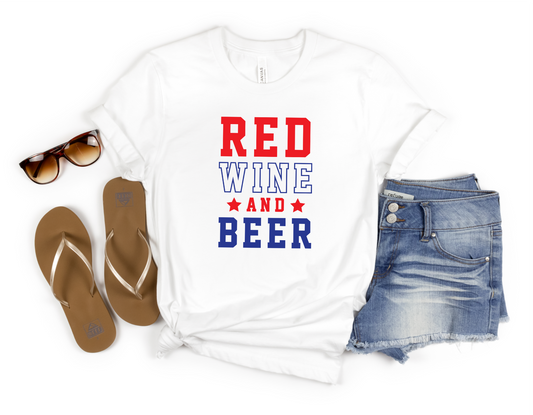 Red Wine and Beer HTV Transfer