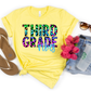 Third Grade Vibes Transfer Colorful Leopard