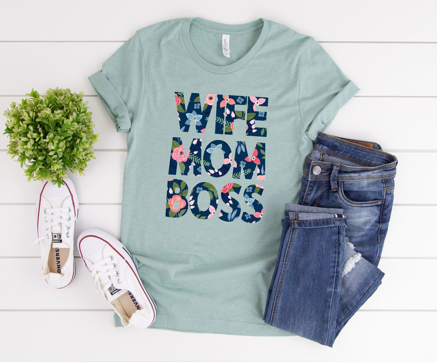 Wife Mom Boss Transfer Full Color HTV