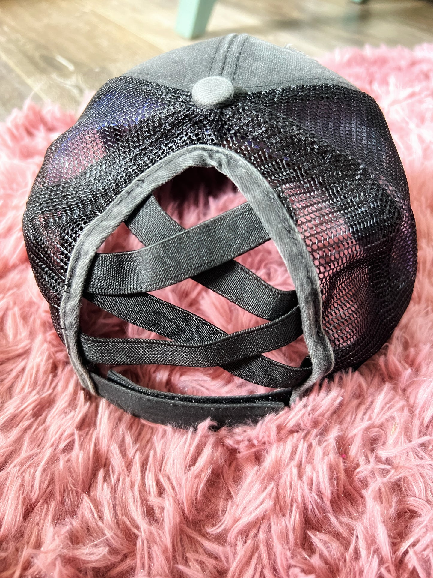 Distressed Criss Cross Hat