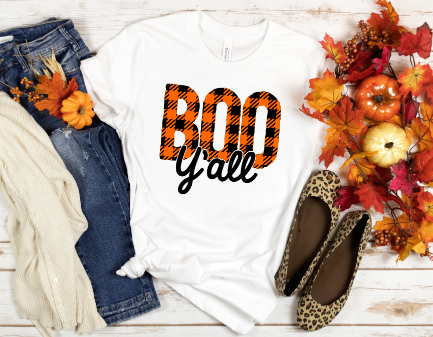Boo Y'All Halloween HTV Transfer