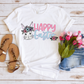 Floral Happy Easter Transfer