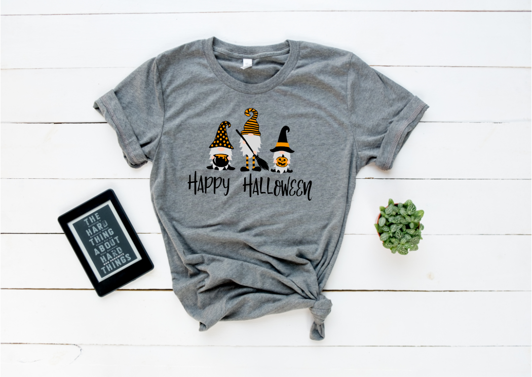 Happy Halloween Gnomes HTV Transfer