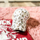 Foil Leopard Criss Cross Hat