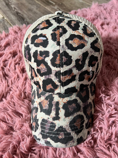 Distressed Criss Cross Hat
