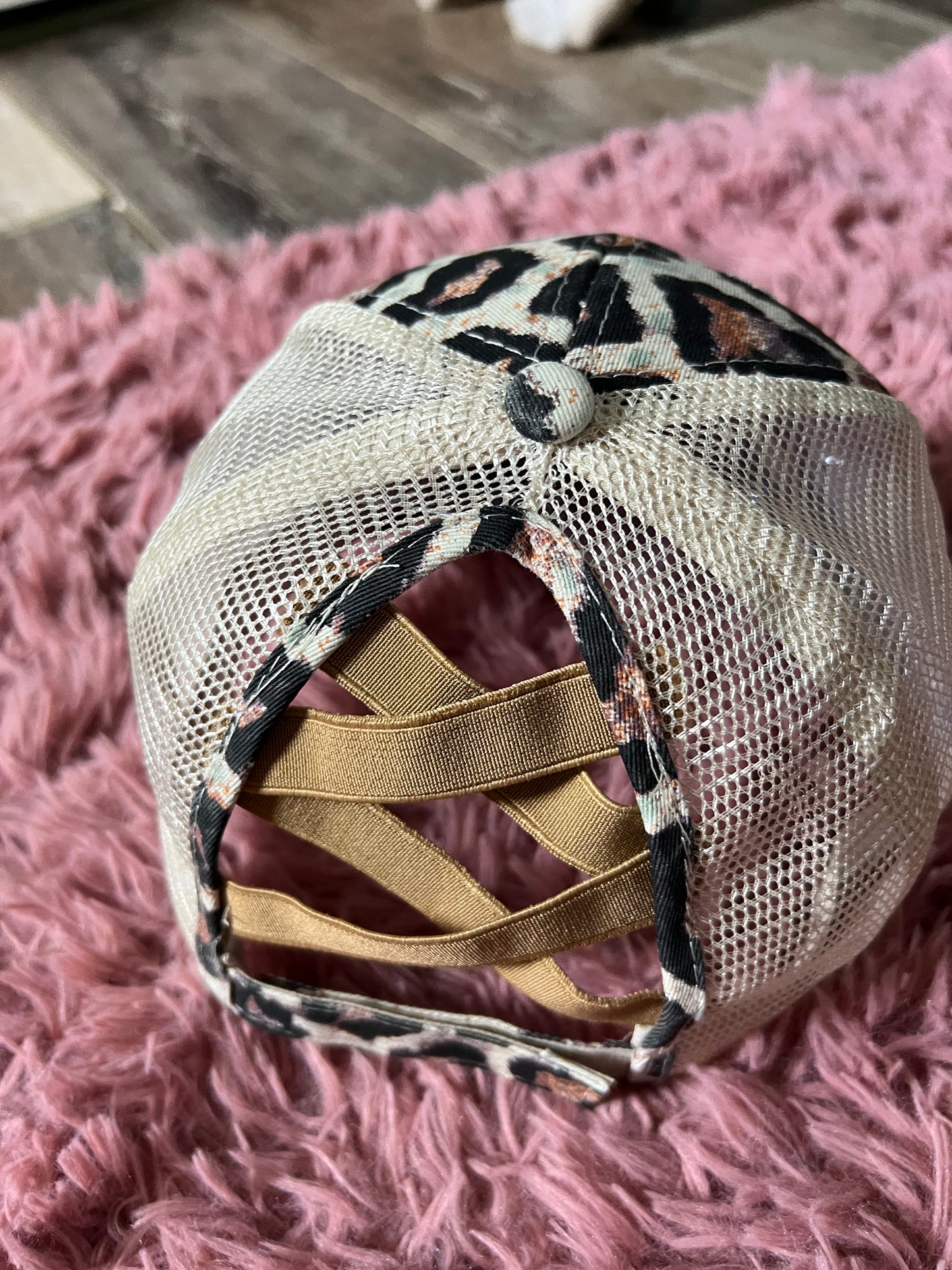 Distressed Criss Cross Hat