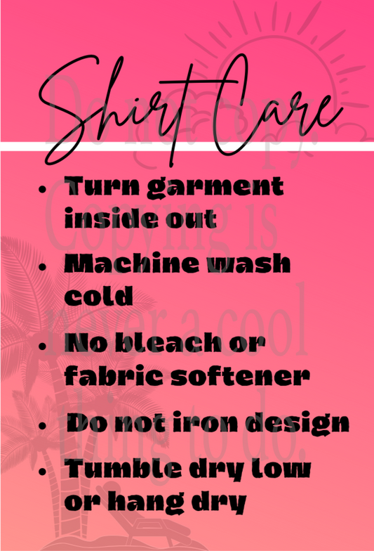 Pink Beach Care Card Digital Download