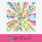 Colorful Squiggles Tie Dye Pattern Sheet #134