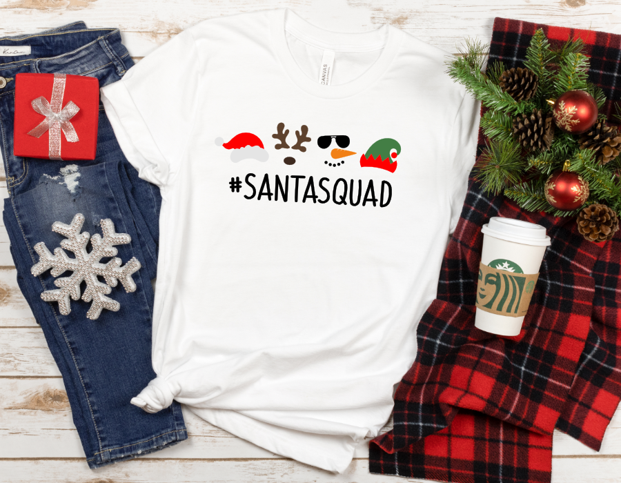Santa Squad Christmas HTV Transfer