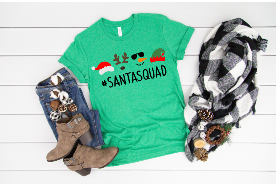 Santa Squad Christmas HTV Transfer