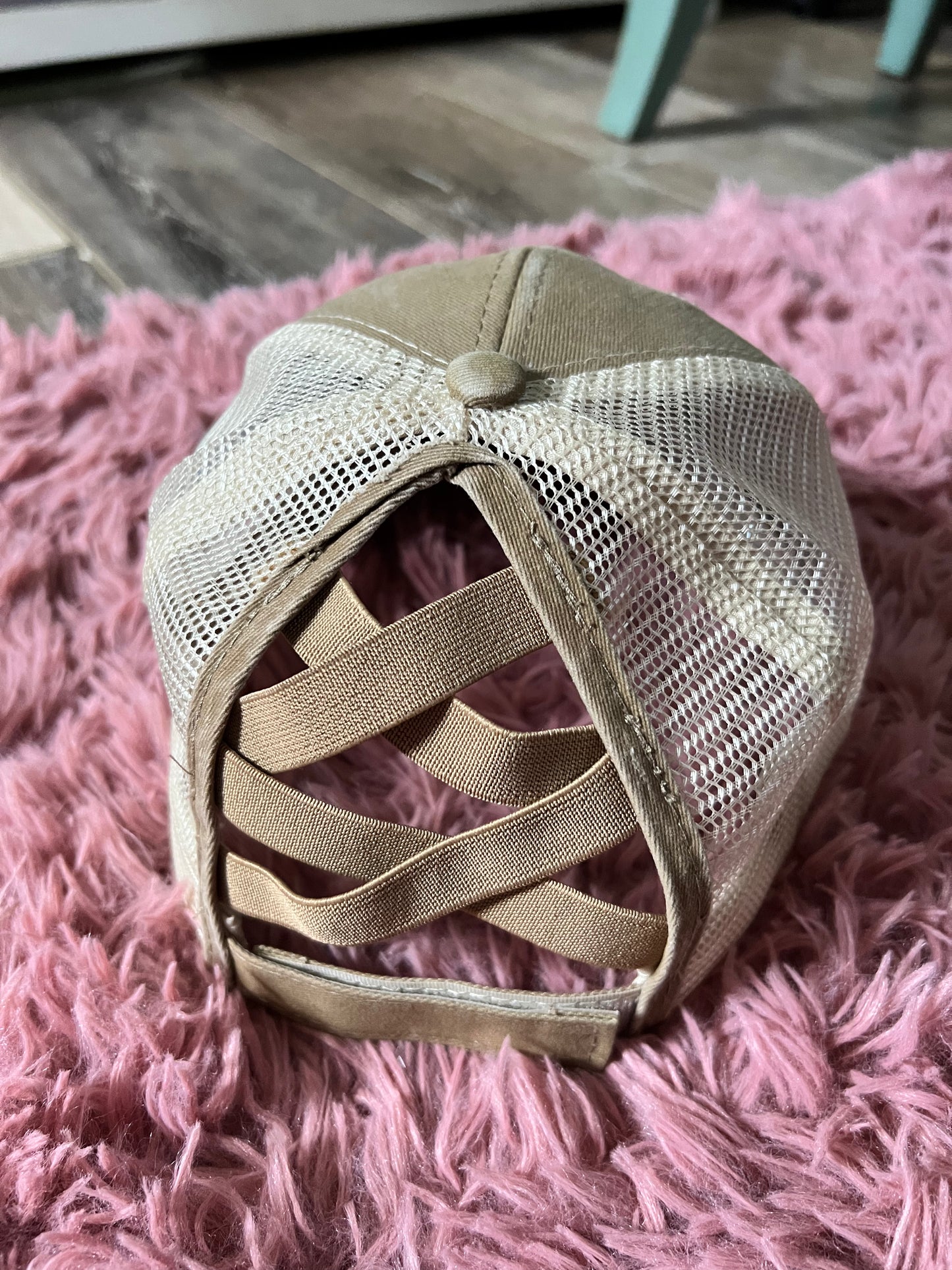Distressed Criss Cross Hat