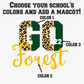 Personalized GO School Mascot Sublimation Transfer